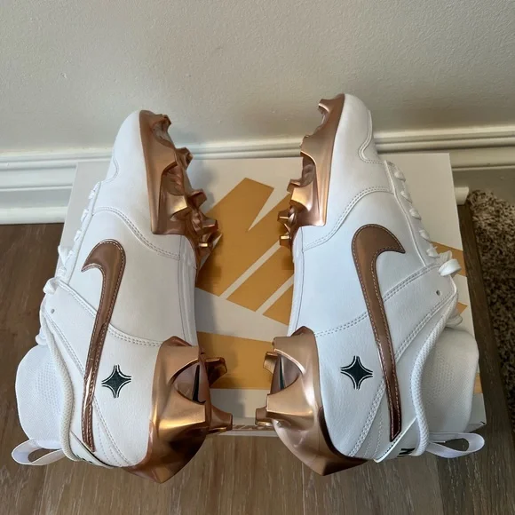 Nike Vapor Edge Dunk KM Football Cleats White Rose Gold FN6721-100 Mens Size Nike | Shoes | Nike Vapor Edge Dunk Km Football Cleats White  main image 4